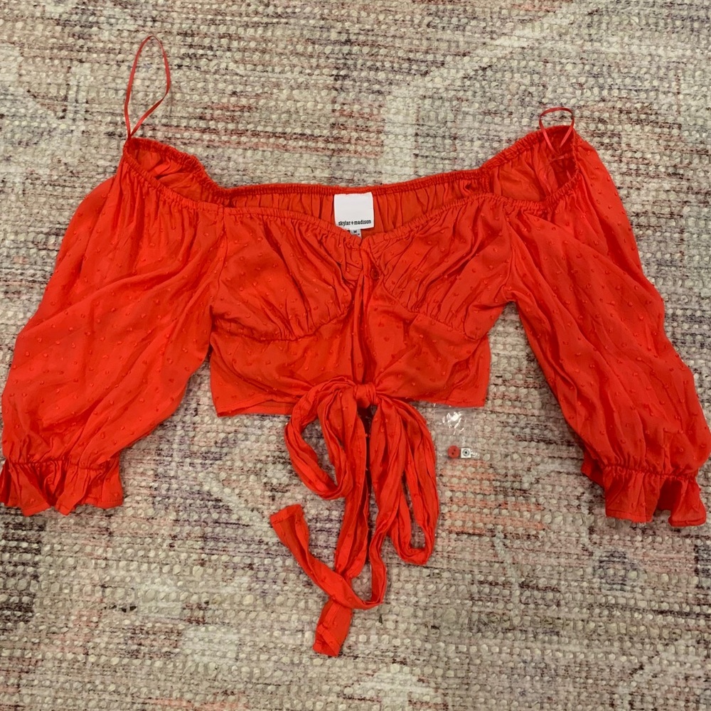 Puffed Sleeved Crop Top